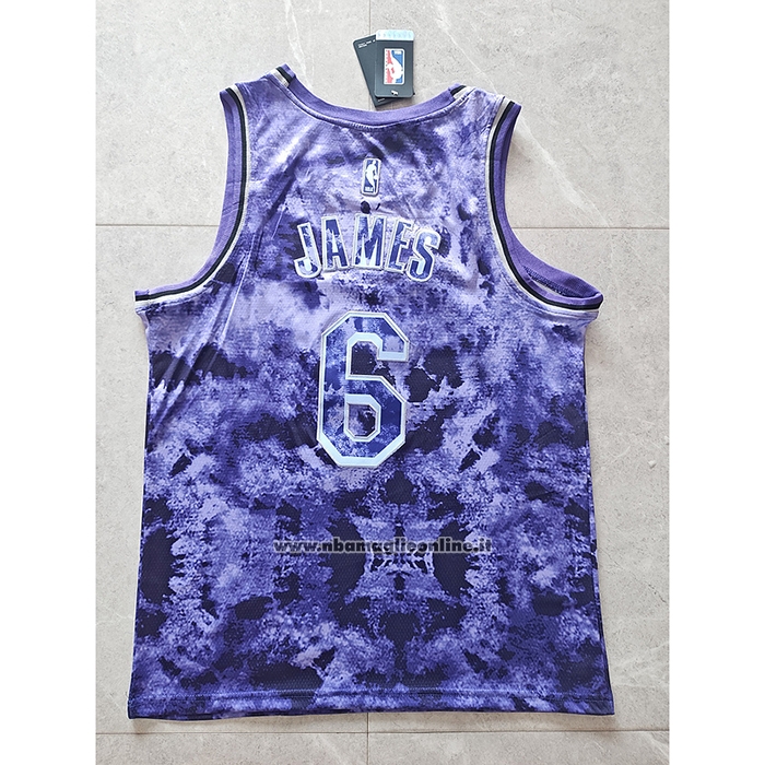 Maglia Los Angeles Lakers LeBron James #6 Select Series 2023 Viola